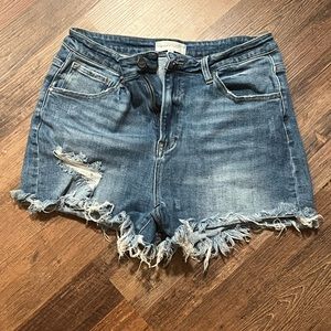 Risen distressed jean shorts size XL